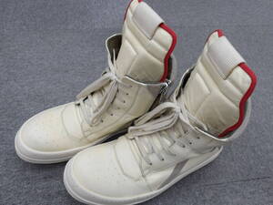 レア!! RICK OWENS Geobasket Sneaker SIZE 43 パール/グレーラフアウト