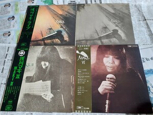 浅川マキ帯付LP4枚まとめて！「Ⅱ」「Ⅵ」「ライブ」「ブルース・スピリット・ブルース」レコード