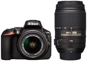 【中古】 Nikon ニコン デジタル一眼レフカメラ D5500 ダブルズームキット ブラック 2416万画素 3.2型