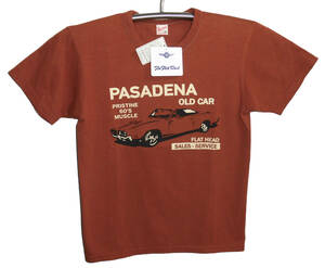 Γ新品タグ付 定価7,200円 THE FLAT HEAD フラットヘッド PASADENA OLD CAR THO-05W Tシャツ 36 ブラウン