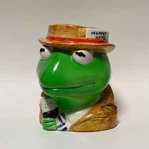 【Vintage】Sigma カーミット マグカップ 陶器 フィギュア マペットショー セサミストリート Muppet News Kermit Frog Coffee Mug 日本製