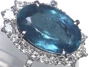 .RL8467S【売り切り】新品【RK宝石】最上級サンタマリア アクアマリン 大粒4.237ct!! 極上ダイヤモンド 0.676ct Pt900 超高級リング ダイヤ