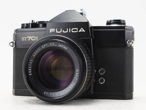 ★訳あり実用品★ フジカ FUJICA ST701 ブラック SMC TAKUMAR 50mm F1.4 動作レンズセット ★シャッターOK! #TA6926