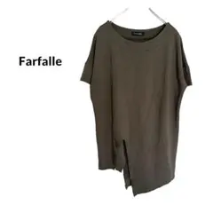 S2624【Farfalle ファルファーレ】M　切りっぱなし 変形カットソー