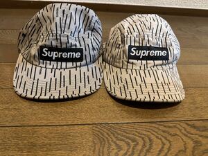 初期　supreme Rain drop camp cap 2個 SET 濃いグレー　薄いグレー　中古