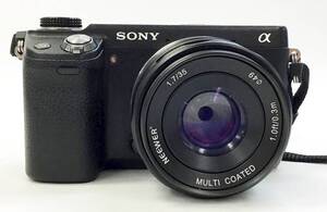 SONY α NEX-6 ミラーレス 一眼レフ デジタルカメラ ブラック ボディ 本体/レンズ NEEWER 1.7/35 Φ49 1.0ft/0.3m MULTI COATED