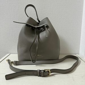 【大幅値下げ】【美品】FURLA COSTANZA S フルラ コスタンザ S 2WAY ショルダーバッグ SABBIA サッビア グレー　レザー　ハンドバッグ