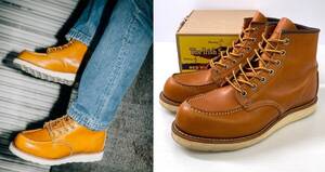 【24.5cm】REDWING レッドウィング 9875 ゴールドラセット 6インチ アイリッシュセッター 四角犬タグ 復刻 US6.5 モックトゥブーツ NB1290