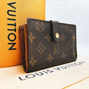 A418【超美品】LOUIS VUITTON ルイヴィトン モノグラム ポルトモネ ビエ ヴィエノワ がま口 二つ折り財布 ウォレット M61663/MI0958