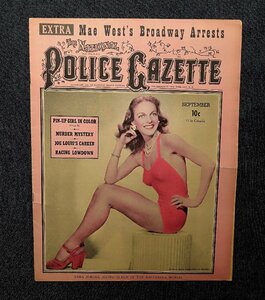 1944年 ポリス・ガゼット 男性誌 The National Police Gazette 洋書 ピンナップガール/ゴシップ 犯罪現場 写真/ヴェラ・ゾリーナ モデル