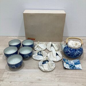 未使用 有田焼 急須 蓋付き湯呑み 5客 セット[D3062]