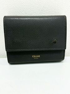 セリーヌ スモール トリフォールド 二つ折り財布（小銭入れあり） レザー レディース 三つ折り財布 CELINE コンパクト 