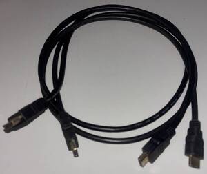 即決200円 中古品 High Speed HDMI Cable ×2本 ※90cm