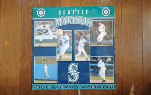 SEATTLE MARINERS 2003年度月捲りカレンダー古い物で擦り傷が多数有り中古品