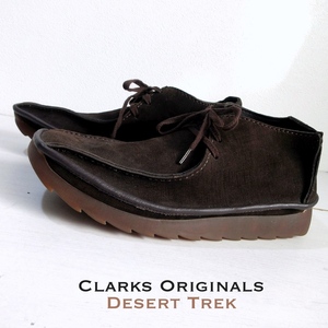 【Clarks クラークス】デザートトレック スウェードブーツ ダークブラウン US8.5/26.5センチ!!