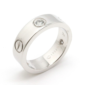 【新品仕上げ済】Cartier カルティエ ラブリング 指輪 ハーフダイヤ K18WG 750WG ホワイトゴールド