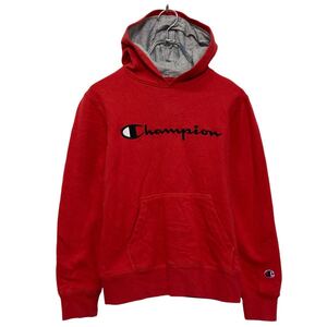 champion プリント スウェット パーカー チャンピオン M レッド キッズ プルオーバー 古着卸 アメリカ仕入 a609-6619