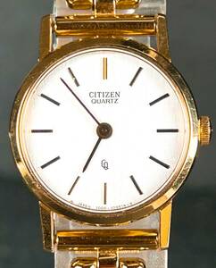 CITIZEN シチズン 功績表彰記念 日本国有鉄道総裁 1000-109519 腕時計 クオーツ アナログ ゴールド ラウンド 新品電池交換済 動作確認済