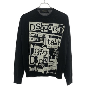 DSQUARED2 ディースクエアード 19SS PUNK BROTHER プルオーバーニットセーター S74HA0955 ブラック XS ITJQBDQEH7NC