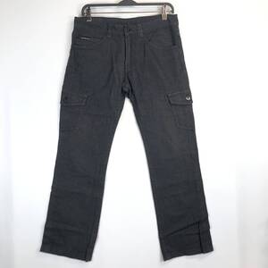 Calvin Klein Jeans カルバンクラインジーンズ ストレッチデニムカーゴパンツ 先染めブラック 79.5cm