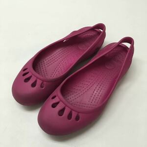 送料込み★crocs クロックス★フラットサンダル レディースクロックス★ピンク★W 5★21㎝#50523s366