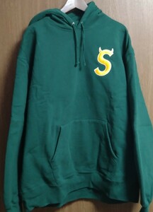 美品 Supreme S Logo Hooded Sweatshirt Dark Green シュプリーム エスロゴ フーデッド スエットシャツ ダークグリーン　緑 XXLサイズ