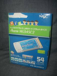 未使用品★NEC トリプルワイヤレス LANカード Aterm WL54SC2★PA-WL/54SC2(フラットタイプ)