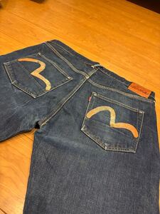 エヴィス EVISU デニムパンツ　みかん lot.2000 38x35