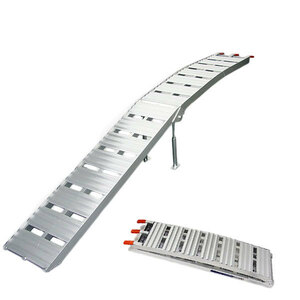 畳み式軽量コンパクトアルミラダーレール 折畳式 耐荷重500kg / アルミブリッジ歩み板(8.5kg)コンパクトタイプ 1本【SSX 