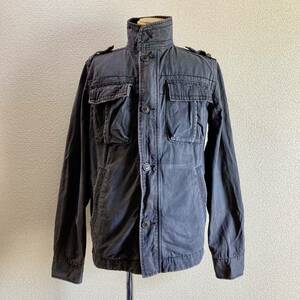 Abercrombie&Fitch アバクロンビー&フィッチ SENTINEL センチネルジャケット JACKET M ネイビー系 ヴィンテージ加工 ミリタリージャケット