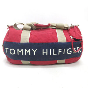 D■トミーヒルフィガー/TOMMY HILFIGER ボストンショルダーバッグ BAG■赤/9【中古】■