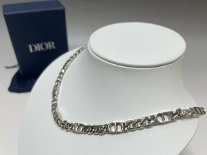 極美品 定価110,000円 Dior CDアイコン チェーンネックレス シルバー 全長50cm 総重量45.1ｇ メンズ レディース 福井県質屋の質セブン