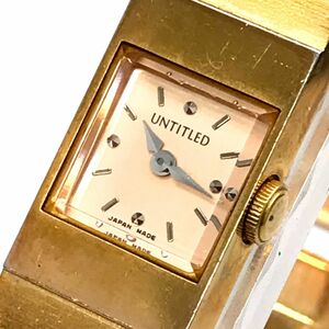 UNTITLED アンタイトル 腕時計 UT-8703 クオーツ スクエア アナログ ゴールド レディース コレクション おしゃれ 電池交換済 動作確認済