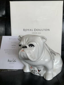 【廃盤品】ロイヤルドルトン アルフィー ブルドッグ Alfie Royal Doulton Bulldog 陶器置物 イギリス ★国内発送 ★送料無料