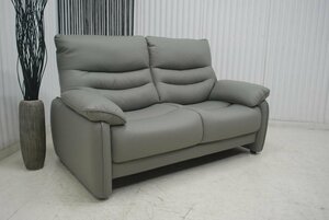 大特価　アウトレット　展示品　送料無料　高品質　ラグジュアリーモダン　二人掛けsofa　ソファー　グレイ　心地よい手触り