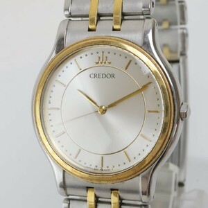 2405-588 セイコー クオーツ 腕時計 SEIKO 9571 6020 クレドール 18KTベゼル 純正 コンビカラーブレス