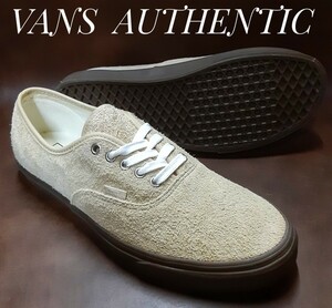 最値!デッドストック!US企画!復刻へアリースウェードモデル!バンズ(VANS)オーセンティック高級スニーカー!クリーム!肌色 希少ビッグ30!