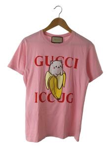 GUCCI◆ばなにゃTシャツ/XXS/コットン/PNK/615044