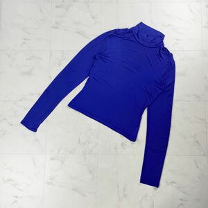 ISSEY MIYAKE FETE イッセイミヤケフェット カイネック シアー長袖カットソー トップス レディース 青 ブルー サイズ03*TC883