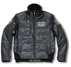 新品Von Dutch（ボンダッチ）合皮レザーJKT・VOM-WPJ15・サンプル・レディース黒（M）