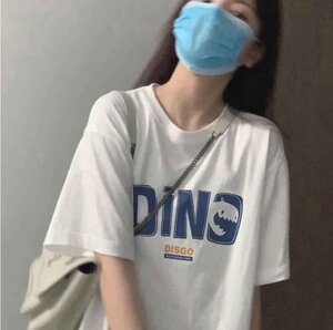 韓国風 レディース 半袖Tシャツ 新しい夏 気質 ファッションTシャツ M ブラック