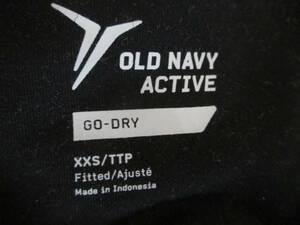 タグ無し未使用品ホームクリーニング済XXSサイズ黒色OLD NAVY ACTIVE GO-DRYスポーツウェア　アンダーウェアボトム