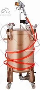 圧送式 エアースプレーガン塗装用 加圧タンク スプレーガン 水性/油性ペンキ 容量20L 6穴口径2.0-4.0mm (口径2mm)