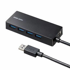 【新品】サンワサプライ HDD接続対応 USB3.2 Gen1 4ポートハブ USB-3HTV433BK