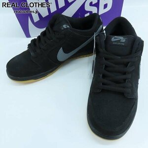 【未使用】NIKE/ナイキ SB DUNK LOW PRO Black/Fog エスビー ダンク ロー BQ6817-010/28 /080