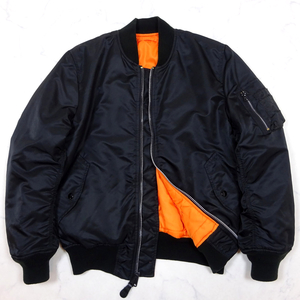 ALPHA INDUSTRIES MA-1 FLIGHT JACKET アルファインダストリーズ MA-1 フライトジャケット 20004 JAPAN SPEC Mサイズ 黒