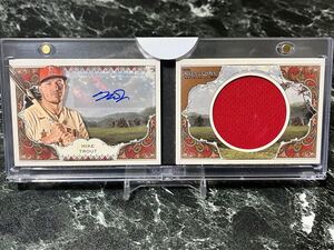 2024 Topps Allen & Ginter MIKE TROUT autographed relic book card /10 auto 直筆サイン