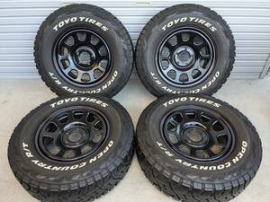 MLJ デイトナSS PCD114.3 5穴 TOYO オープンカントリー R/T 235/70R16 2021年製 8mm ホワイトレター バランス調整済 三菱 デリカ D5