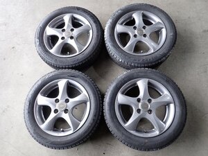 YS14836【送料無料155/65R14】タント スペーシア N-BOX サクラなどに BS VRX3 中古スタッドレス ★14×4.5J 100/4H ET45★1円スタート