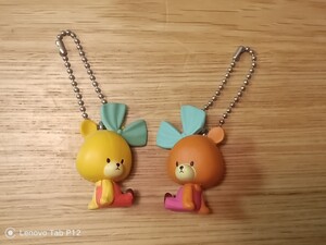 ☆美品☆ がんばれ！ ルルロロ　マスコット 2個セット キーホルダー キーチェーン ボールチェーン ストラップ 　ガチャ ガシャ